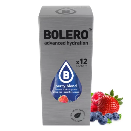 Zestaw Bolero Berry Blend (Owoce Jagodowe) ze stewią 12 szt. x 9 g napój w proszku bez cukru