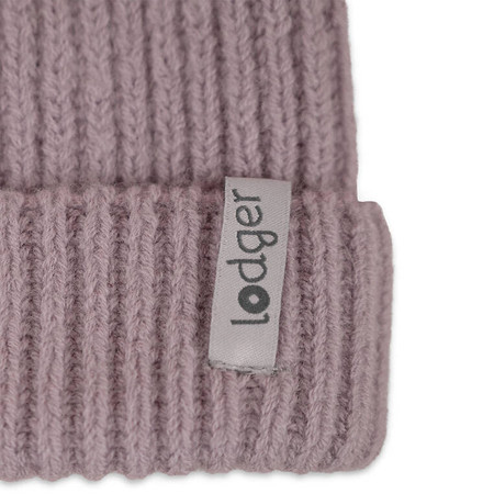 Lodger Czapeczka z wełny merino 100% różowa Rose 6-12m