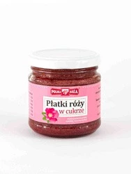 Polska Róża − Płatki róży w cukrze − 220 g