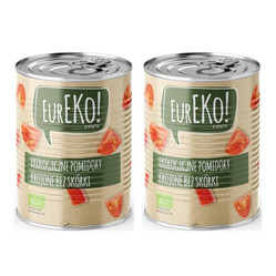 Zestaw: 2x Pomidory krojone bez skórki BIO 400 g/ 240 g