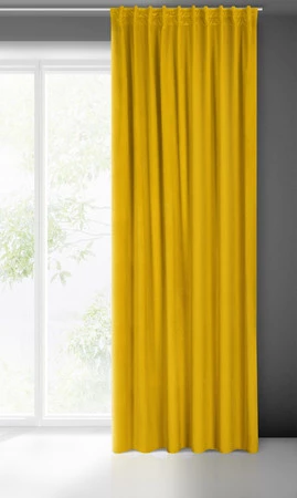 ZASŁONA GOTOWA MADLEN NA TAŚMIE 140 X 300 CM MUSZTARDOWY