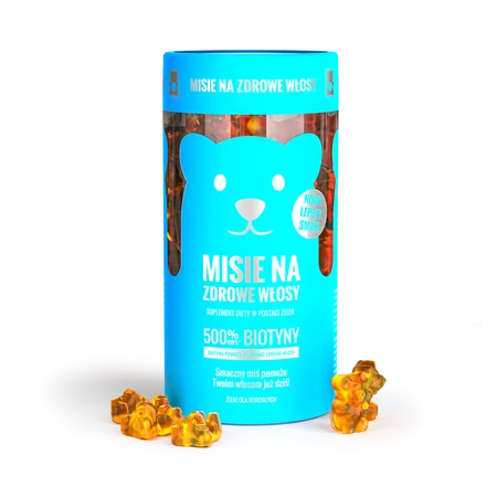 Noble Health Misie na zdrowe włosy w postaci żelek 300g