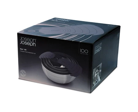 JJ-Zestaw misek i miarek Nest 9 Plus Steel 100 Col