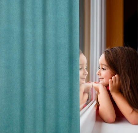 ZASŁONA GOTOWA CARLO 135 X 250 CM CIEMNOTURKUSOWY