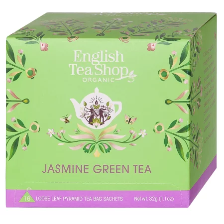 English Tea Shop Zestaw zielonych herbat Premium Jasmine Green Tea 16 piramidek 