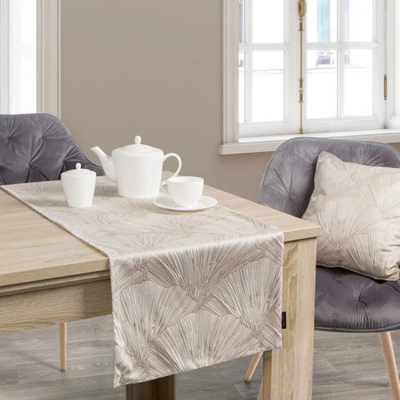 OBRUS GOJA 40 X 140 CM KREMOWY