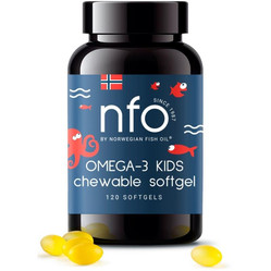 NFO Omega 3 kwasy tłuszczowe EPA i DHA + Witamina D3 dla dzieci 120 żelek