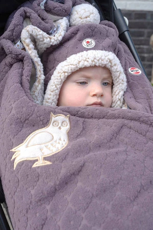 Lodger Dwuwarstwowa zimowa czapeczka z polaru wrzosowa Fleece Mauve 6-12 m