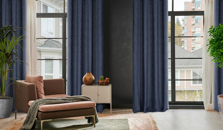 ZASŁONA GOTOWA INGA 140 X 250 CM GRANATOWY