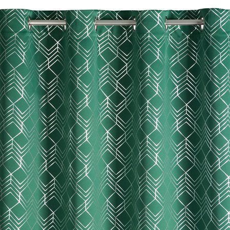 ZASŁONA GOTOWA D91 POLI 140 X 250 CM ZIELONY