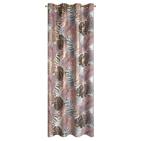ZASŁONA GOTOWA KORFU 140 X 250 CM PUDROWY RÓŻ