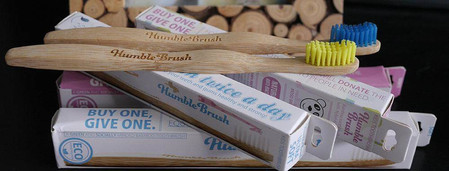 Humble Brush, Bambusowa szczoteczka do zębów, Soft, różowa