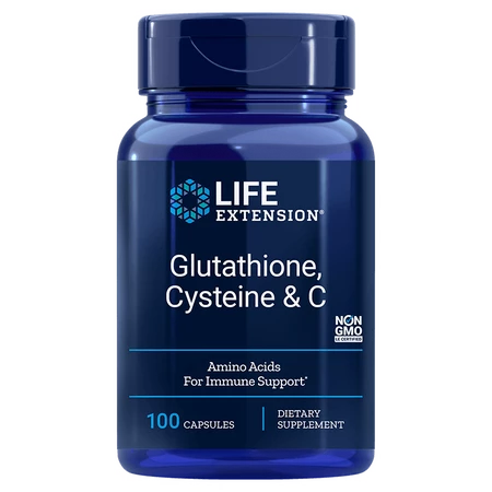 Life Extension − L-Glutation + L-Cysteina + Witamina C − 100 kaps.