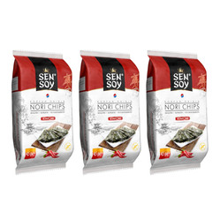 Zestaw: 3x CHIPSY NORI KIMCHI BEZGLUTENOWE 4,5 g - SEN SOY