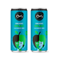 Zestaw: 2x NAPÓJ NA RELAKS OGÓREK - MIĘTA BEZ DODATKU CUKRÓW BIO 250 ml -  ÖUN