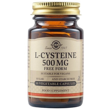 Solgar – L-cysteina 500 mg, suplement diety – 30 kapsułek