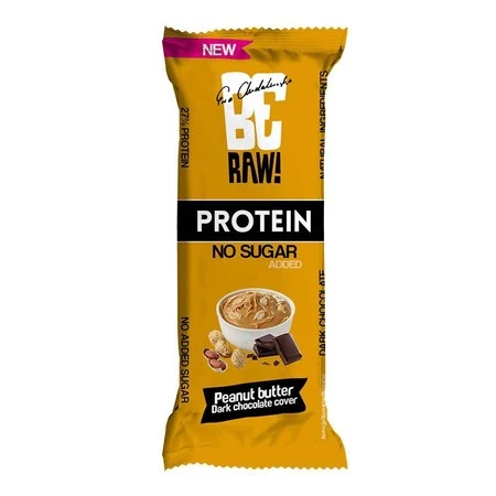 Zestaw: 10x BeRAW Baton proteinowy 27% masło orzechowe - 40g