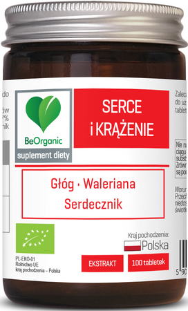  Be Organic Serce i Krążenie BIO 500 mg x 100 tabletek