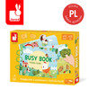 Janod Książeczka z zadaniami Busy Book Farma 3+ (wersja polska)