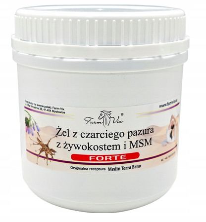 Farm-vix Żel Czarci Pazur z żywokostem i MSM forte 600g