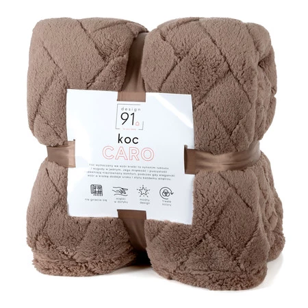 KOC D91 CARO 170 X 210 CM CIEMNOBEŻOWY