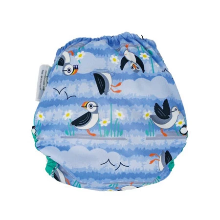 Close, Wodoodporny otulacz dla dzieci zapinany na napy, Blue Puffin