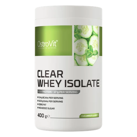 OstroVit Clear Whey Isolate odżywka białkowa 400 g smak ogórkowo-miętowy