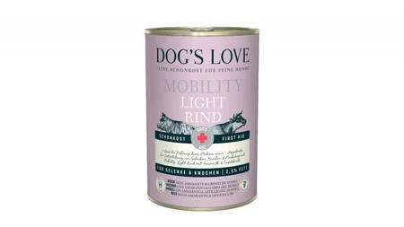 DOG'S LOVE Mobility light rind - karma niskotłuszczowa dla psa z wołowiny (400g)