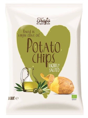 CHIPSY ZIEMNIACZANE SMAŻONE NA OLIWIE Z OLIWEK BIO 100 g - TRAFO