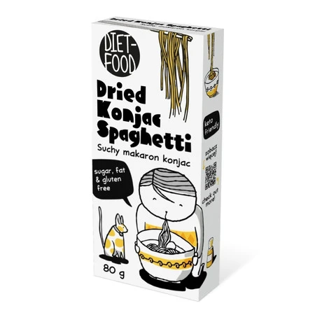 Diet-Food Suchy Makaron Konjac Spaghetti Bezglutenowy 80g