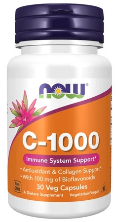 NOW FOODS Witamina C 1000 mg z Bioflawonoidami cytrusowymi (30 kaps.)