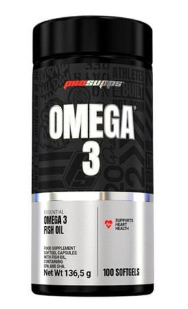 ProSupps Omega 3 kwasy tłuszczowe EPA i DHA na wsparcie serca, mózgu i codziennej kondycji 100 kaps.