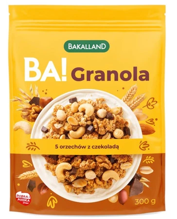 Bakalland BA! Granola 5 orzechów 300g  pełnoziarnista