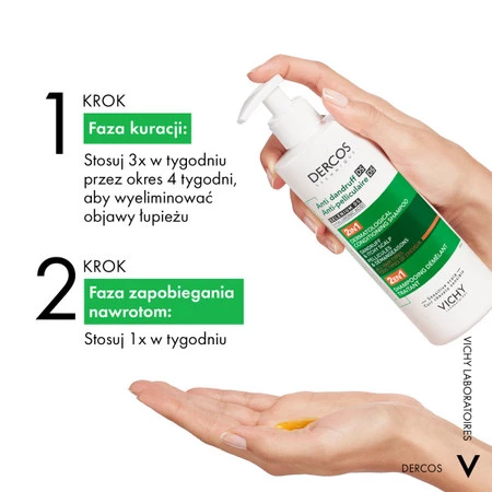 Vichy Dercos szampon przeciwłupieżowy z odżywką 2w1 390ml