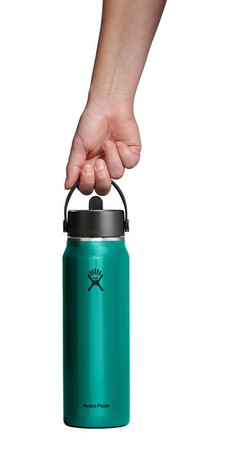 HF-Butelka 32 oz z nakrętką ze słomką, szmaragdowa