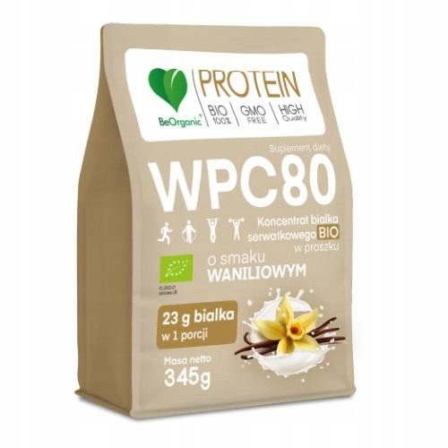 Aliness Białko serwatkowe WPC 80 Wanilia BIO 345g - Nabea.pl