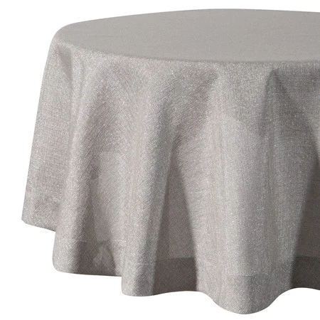 OBRUS STELLA 2 O 180 CM SREBRNY