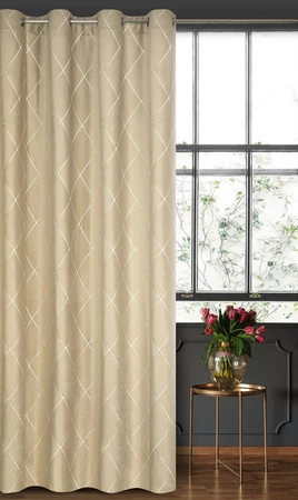 ZASŁONA DEKORACYJNA PIERRE CARDIN MARGO 140 X 250 CM BEŻOWY