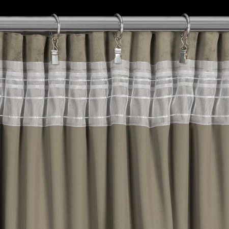 ZASŁONA GOTOWA MELANIE NA TAŚMIE 140 X 270 CM BRĄZOWY