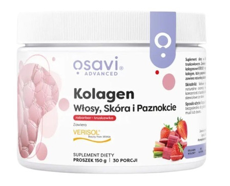 Osavi Kolagen smak Rabarbar - Truskawka 150g