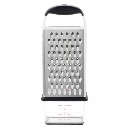 OXO-Tarka z pojemnikiem stalowo-czarna, Good Grips