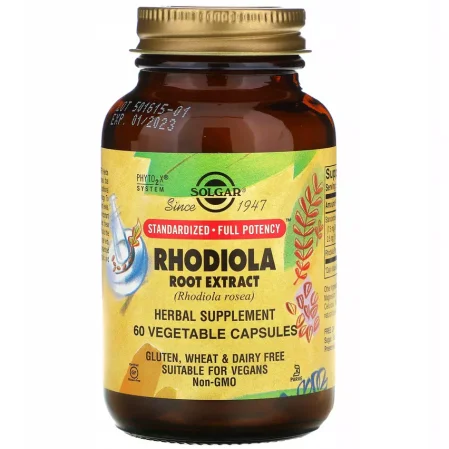 Solgar Rhodiola Root Extract SFP 500 mg Ekstrakt z Korzenia Różeńca Górskiego 60 kaps.