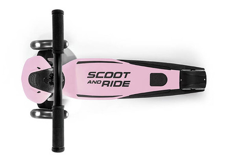 SCOOTANDRIDE Highwaykick 5 LED Hulajnoga trójkołowa balansowa ze świecącymi kółkami 5+ Rose