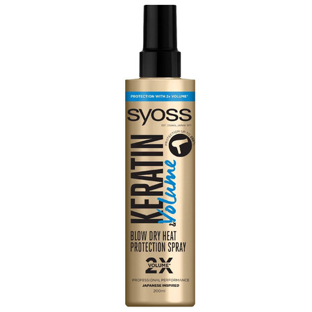 Keratin & Volume spray do włosów termoochronny nadający objętość 200ml