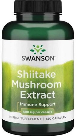 Swanson Shiitake Mushroom Extract 500 mg grzyby 120 kaps.