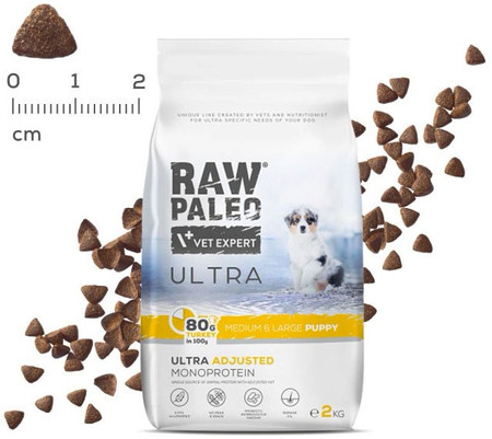 Vet Expert RAW PALEO Medium Large Puppy Ultra Turkey 10kg