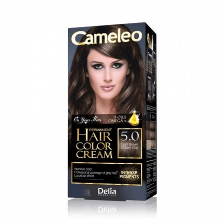 Omega Permanent Hair Color Cream trwale koloryzująca farba do włosów 5.0 Light Brown