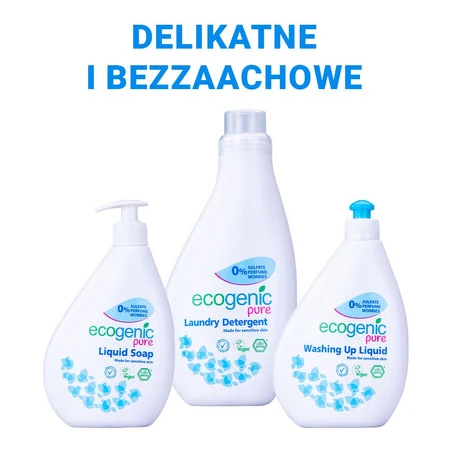 Ecogenic Pure, Hipoalergiczny płyn do prania, bezzapachowy, 1000 ml