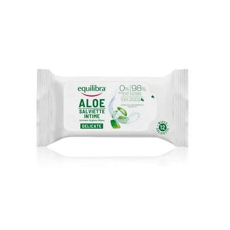 EquilIbra - Aloe Salviette Intime aloesowe chusteczki do higieny intymnej - 12 szt