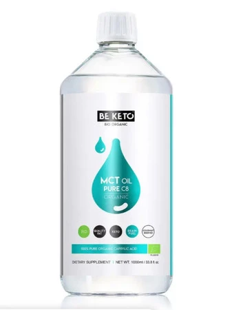 Be Keto Organiczny Bio Olej MCT 100% C8 1000ml